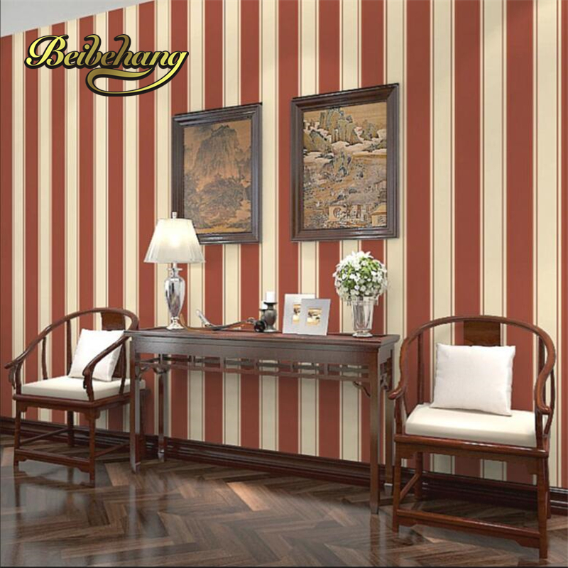 beibehang ο  ٹ    ȸ Ž       papel  parede/beibehang Dark red striped beige light gray living room study sofa background